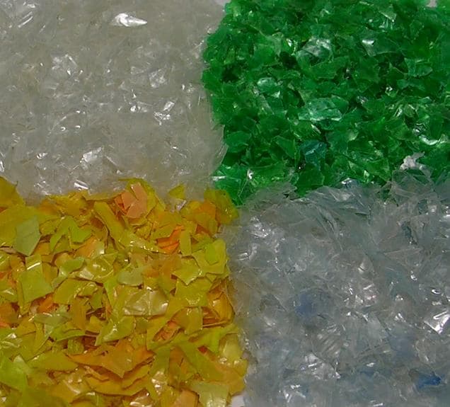 PET Bottle Flakes in Different Colors